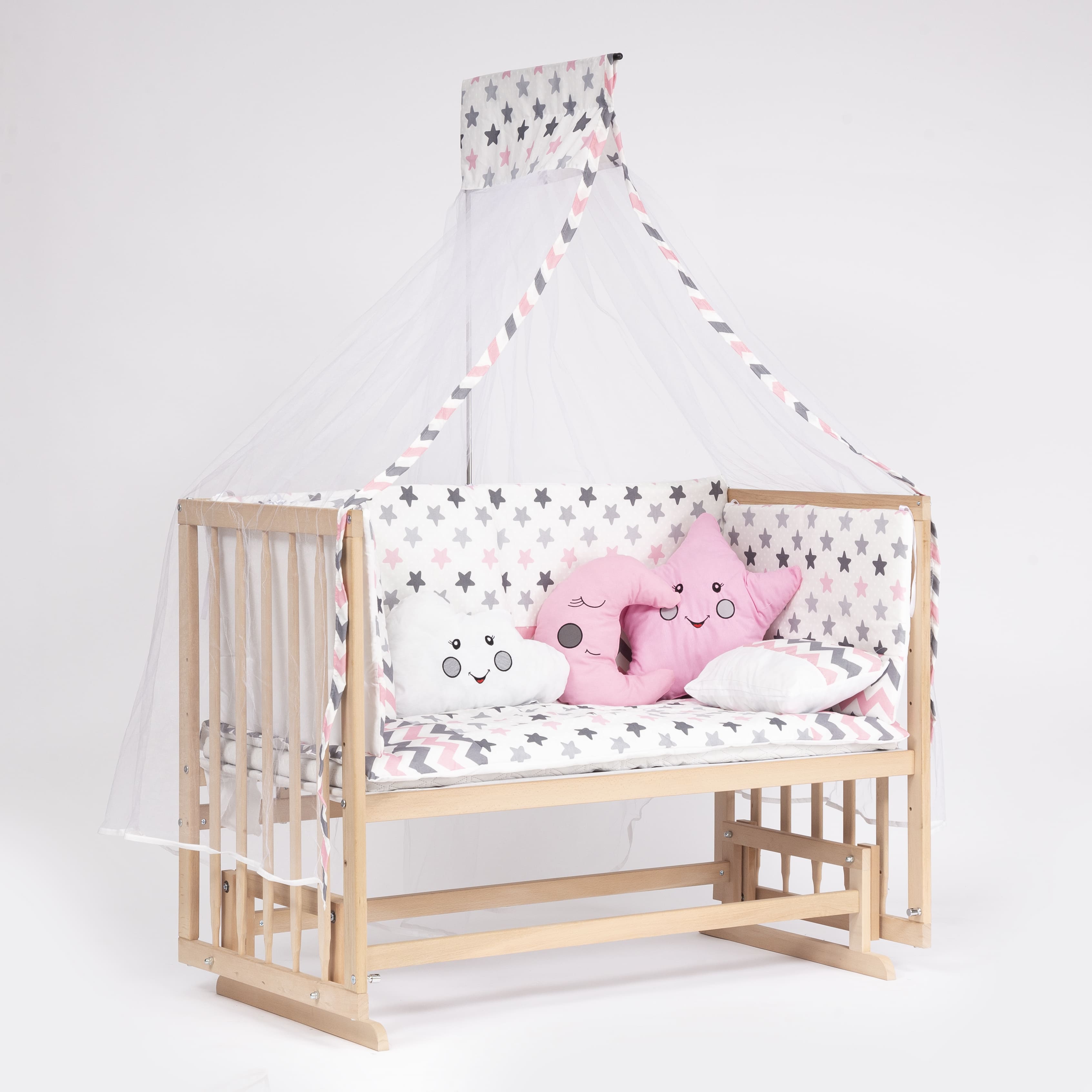 Süper%20Full%20Natural%20Ahşap%20Beşik%204%20kademeli%20Anne%20Yanı%20Sallanır%20Bebek%20Beşiği%2060x120%20-S09%20Uyku%20set+Yatak